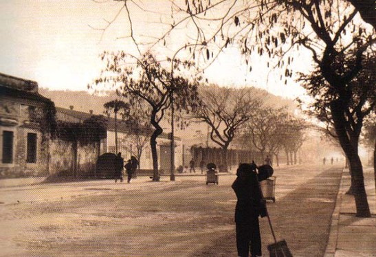 a Avenida Coronel Mesquita no final da Guerra. Um dos caminhos para o Toi San