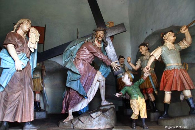 Nosso Senhor dos Passos no Santuário do Bom Jesus de Matosinhos, em Minas Gerais, Brasil Obra do Aleijadinho
