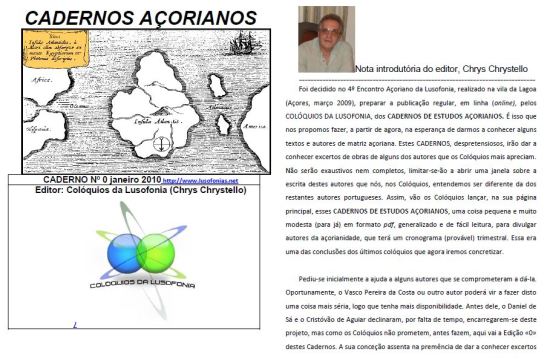 Coloquios da Lusofonia.cadernos.açorianos