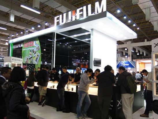 Stand da FUJIFILM onde foram feitas as fotos