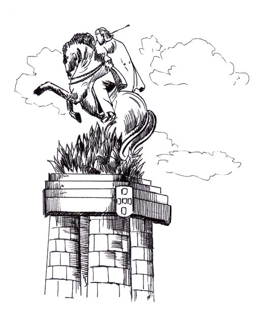 Estátua Ferreira do Amaral. Desenho de Leonel de Barros