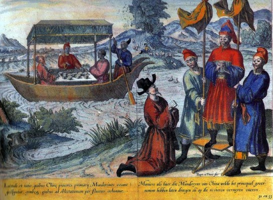 Representação de Chineses, in Jan Huygenvan Linschoten - Itinerario, Amsterdão, 1596 (imagem do livro "Fernão Mendes Pinto e os Mares da China").  Os chineses chamavam os portugueses de fulanchi