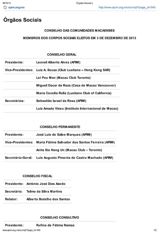 Conselho Comunidades Macaenses orgaos sociais 2013 edit (01)