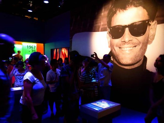 Exposições temporárias. Nesta, a do "Cazuza Mostra a sua Cara".