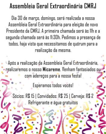 CMRJ convocação eleições 2014