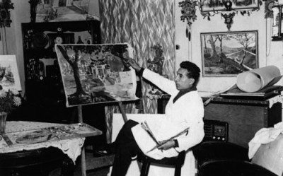 Herculano Estorninho no seu atelier