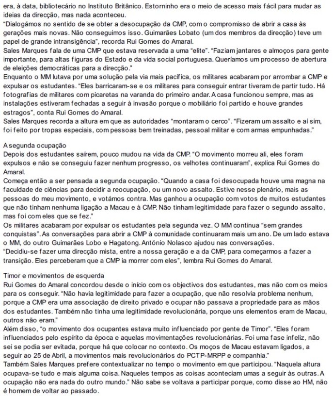 Hoje Macau 04.2014 ocupação Casa Macau Portugal (2)