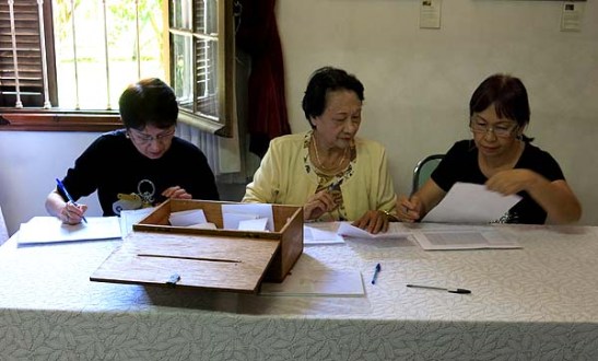 A mesa que fez a contagem dos votos