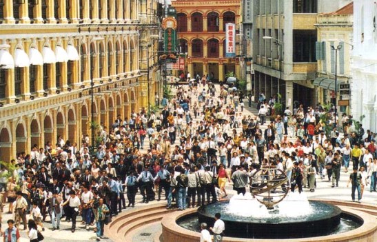 No Largo do Senado, centro de cidade, Macau