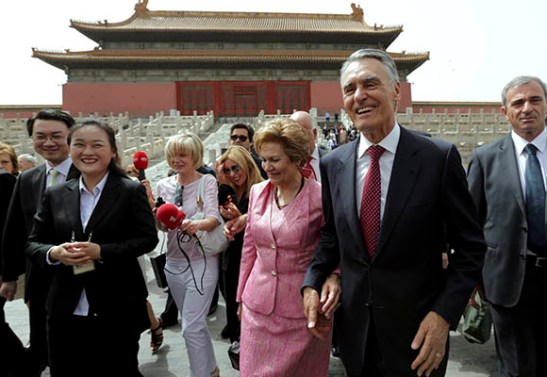 Cavaco Silva e esposa visitam a Cidade Proibida em Beijing, China, em 2014