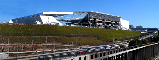 Estádio Itaquera-Corinthians vulgo Itaquerão, em São Paulo no bairro de Itaquera na Zona Leste, onde será realizada a abertura da Copa do Mundo 2014
