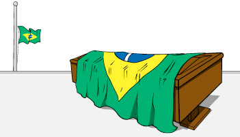 Brasil bandeira meio mastro