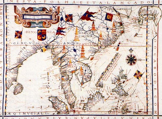 Carta da Ásia Oriental de Fernão Vaz Dourada (1571)