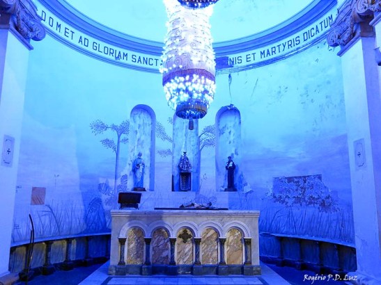 O interior da capela, hoje