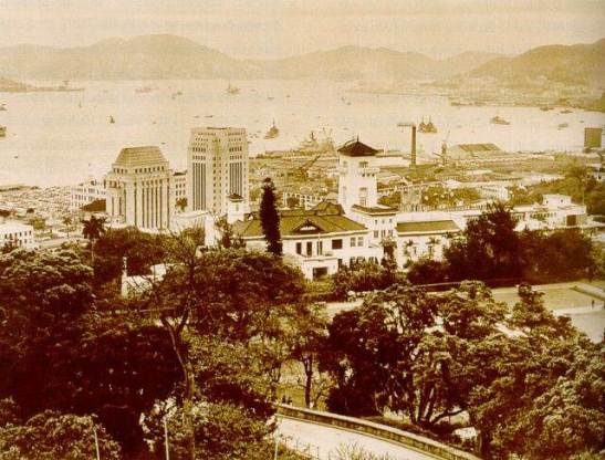 1957年港灣harbour, HSBC, Bank of China and Governor House
