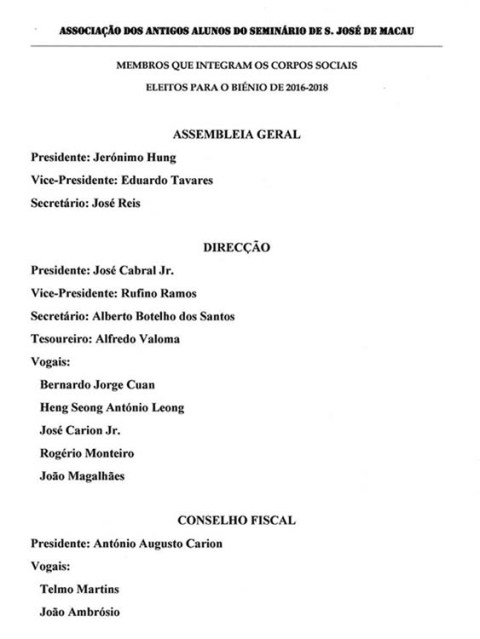 Associacao Antigos Alunos Seminario S.Jose .Macau.festa 2016 01