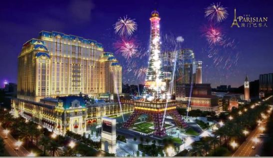 Cassino The Parisian, Macau, perspectiva capturada do vídeo