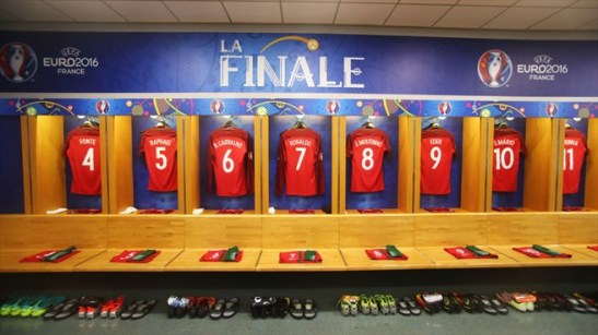 Os vestiários. Foto: UEFA-Getty Images