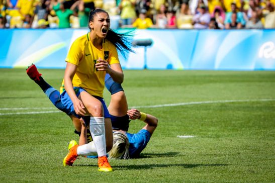 Rio de Janeiro- RJ- Brasil- 16/08/2016- Olimpíadas Rio 2016- Futebol Feminino- Brasil e Suécia. Foto: Ministério do Esporte