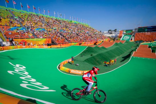 18/08/2016- Rio de Janeiro- RJ, Brasil- Rio 2016: competição de ciclismo BMX, no Complexo de Teodoro. Foto: Brasil 2016