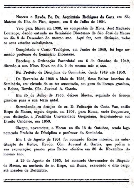 Do livreto do Seminário de 1964